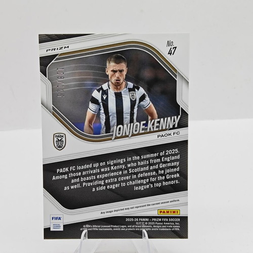 Panini Prizm Fifa Jonjoe Kenny True Orange Prizm 2025-26 card like new