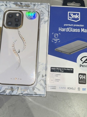 13pro Max case with Swarovski and screen protector new