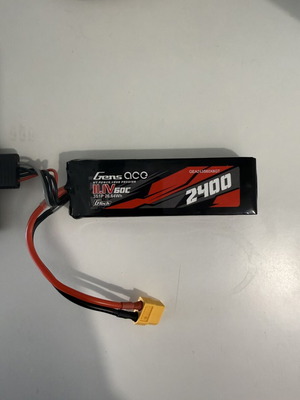Gens ace G-Tech 2400mAh 11.1V 60C 3S LiPo battery like new with XT60