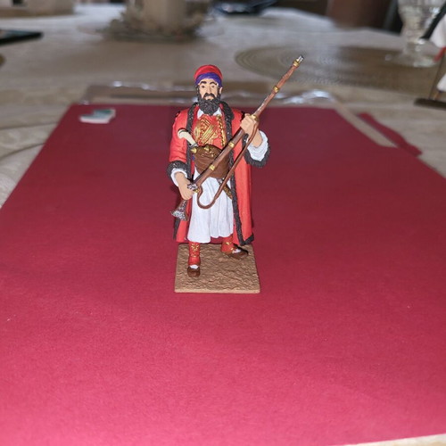 Lead figure of soldier Papaflessas new, handmade painted