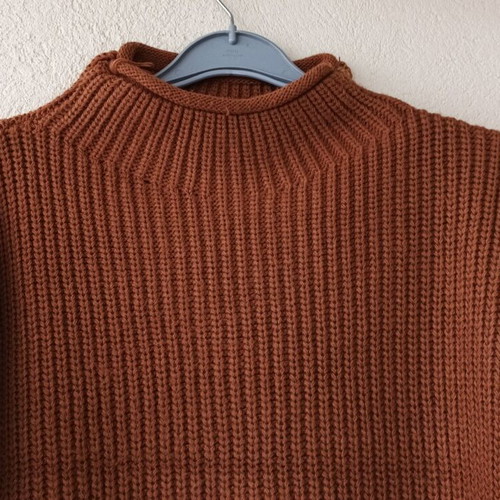 KATELONDON sleeveless women's sweater with high collar, tan