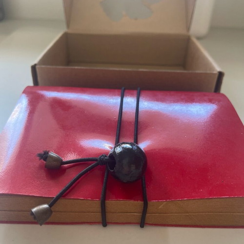 Red leather notebook like new