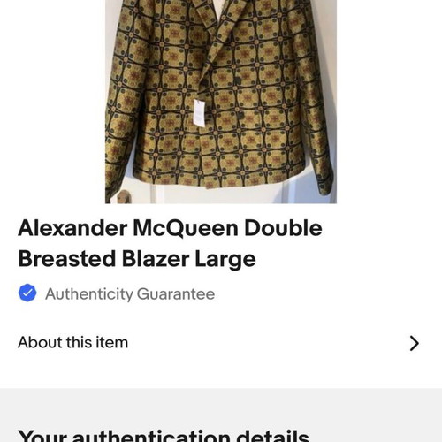 Alexander McQueen blazer new with Kaleidoscope Jacquard pattern