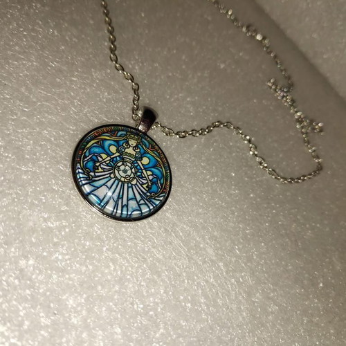 Sailor Moon Princess Serenity Pendant with Stainless Steel Chain like new