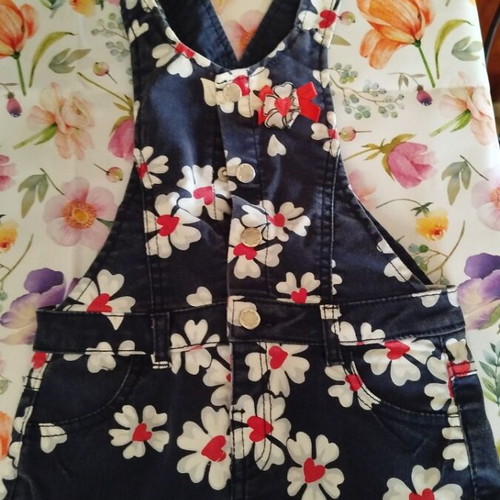 Denim overalls used, set of 3 for 18-24 months