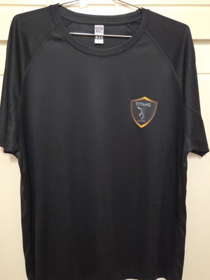 Επίσημο μαύρο T-shirt Titans Ju Jitsu, XL, 100% πολυεστέρας