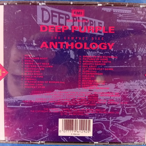 Deep Purple Anthology double CD like new with booklet