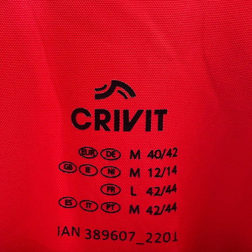 Crivit Women's Waterproof Jacket Medium 40/42 Like New, Red and Black