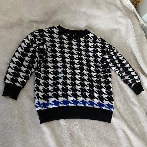 Zara Houndstooth Sweater Like New Black White Size S