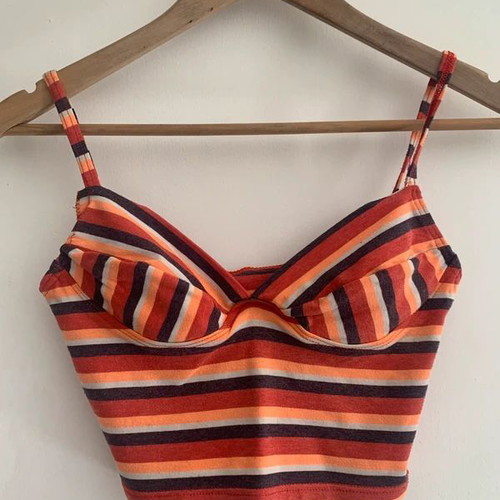 Y2K crop top XS used, multicolor
