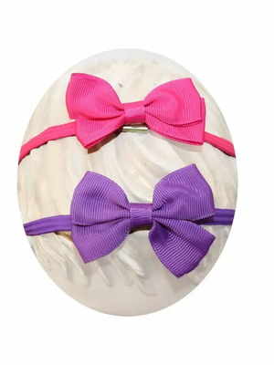 Children's hairband new, set of 2, purple and red
