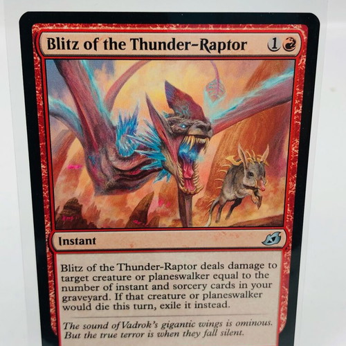 Blitz of the Thunder-Raptor Magic The Gathering card used