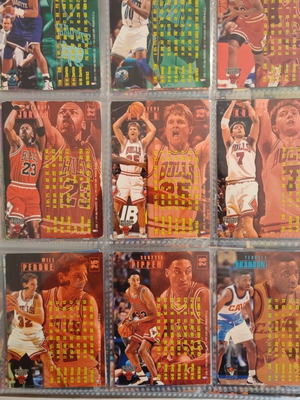 Άλμπουμ NBA Fleer Upper Deck 1995-1996 μεταχειρισμένο, ολοκληρωμένη συλλογή με binder