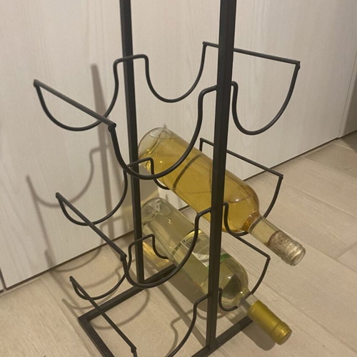 Metal wine rack, 6 bottles