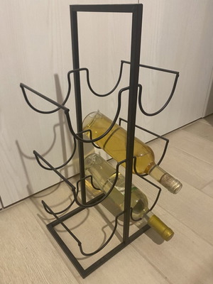 Metal wine rack, 6 bottles