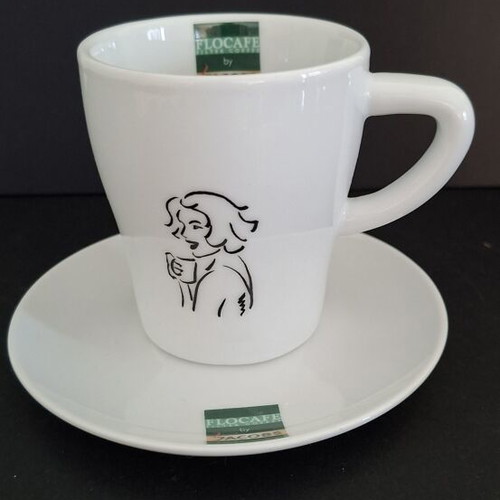 Flocafe by Jacobs espresso cup and saucer set, collectible