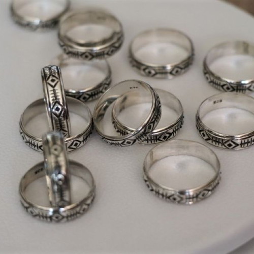 Sterling silver 925 handmade rings, pack of 14