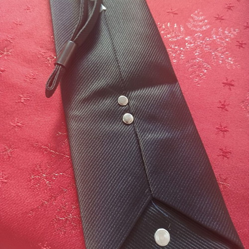 Unisex Black Tie with Metallic Crosses like new