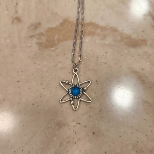 Ethnasia necklace new, blue and silver