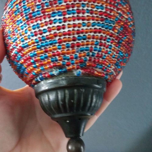 Hanging lantern for tealight candle used, height 60 cm