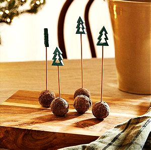 #ΠΡΟΣΦΟΡΑ#   Zara Home - Διακοσμητικά μπαστούνια - οδοντογλυφίδες για κοκτέιλ - φαγητό σε σχήμα δέντρου για κέικ ή παντεσπάνι (σετ των 10)