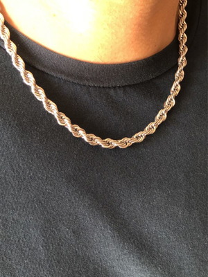 Καδένα ατσάλινη unisex, καινούργια, ασημί