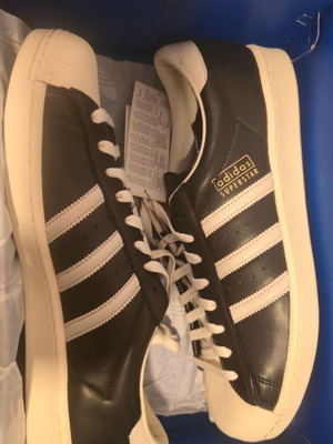 Adidas Superstar Vintage καινούργια, μέγεθος 47 1/3, μαύρα με λευκές ρίγες