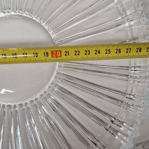Vintage crystal serving platter new with removable sections 29 cm