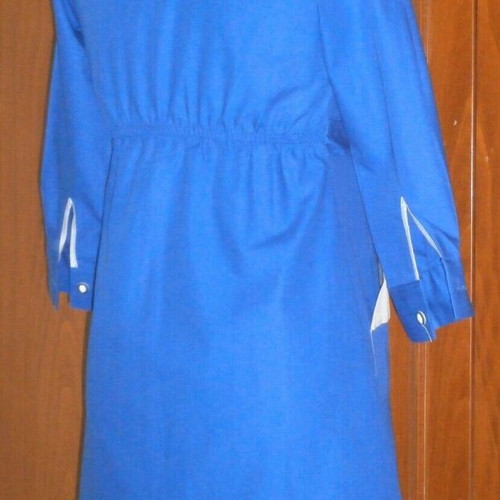 Schoolgirl dress new for girls blue long 82 cm 1970s