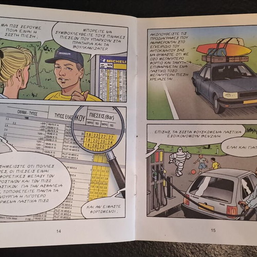 Michelin comic booklet used, Measure Your Tire Pressure 2001