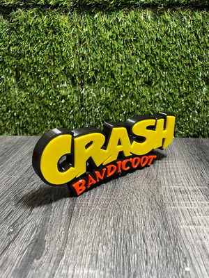 Διακοσμητικό logo Crash Bandicoot καινούργιο 3d print