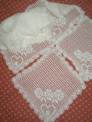 Doilies new, handmade, pack of 10, white color
