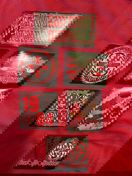 6 αυτοκόλλητα ολυμπιακός θύρα 7