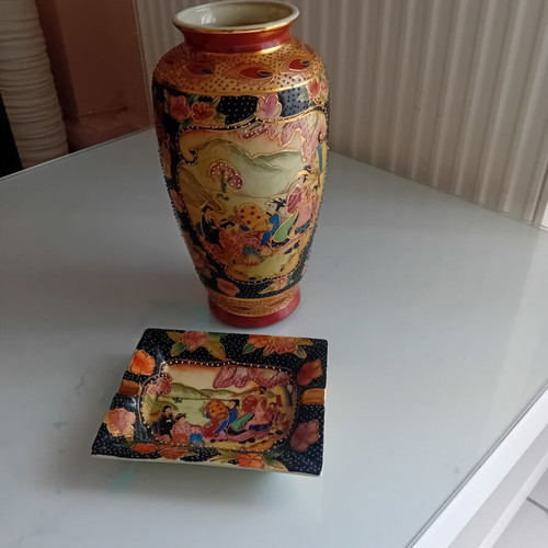 Vase and ashtray like new
