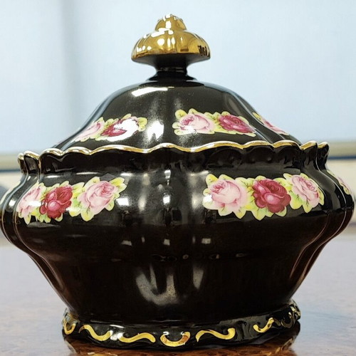 Classic porcelain fondue pot Schumann Bavaria vintage 1950