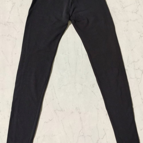 Bershka black cotton leggings used with elastic waist and drawstring