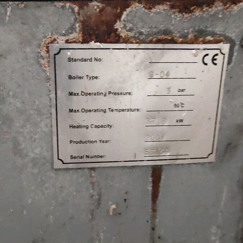 Cast iron oil boiler used with Riello burner and accessories