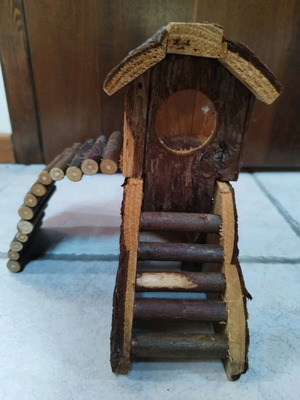Hamster house and wheel used