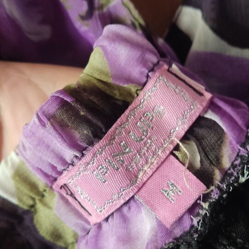 Maxi Medium Floral Pin Up long summer dress like new, multicolor purple