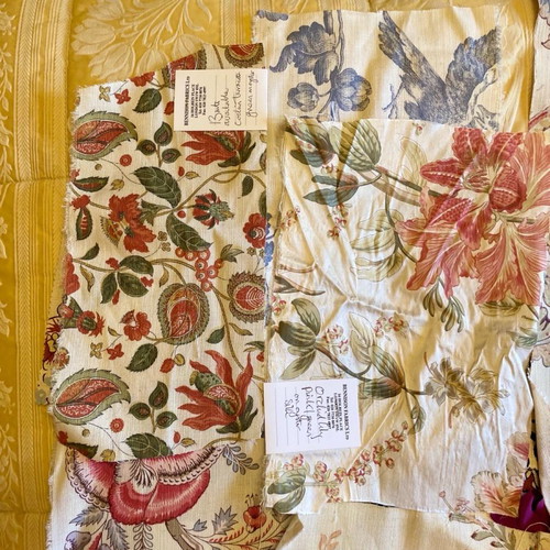 Collection of upholstery fabric remnants like new