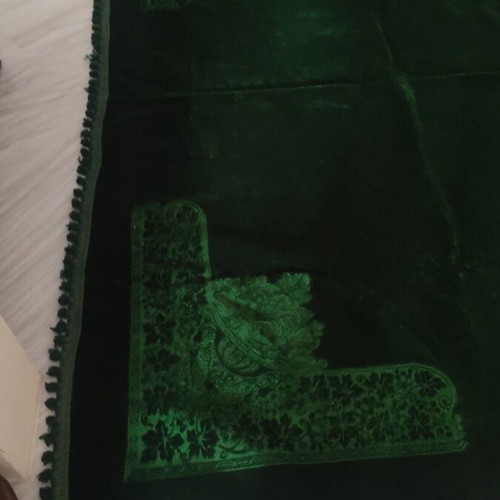 Velvet tablecloth green like new, 1.94x1.42 meters
