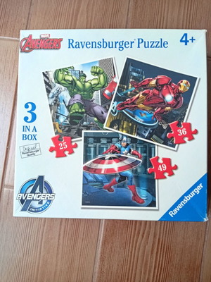 Ravensburger Avengers puzzle set, 3 puzzles