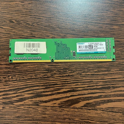 Kingmax 4GB DDR3 DIMM Desktop RAM used, 1600MHz PC3-12800