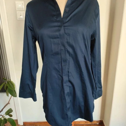 Chico's dark blue cotton shirt like new, size S