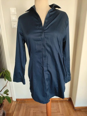 Chico's dark blue cotton shirt like new, size S