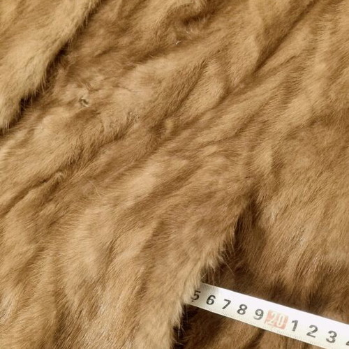 Mink coat and hat like new, size XL, beige