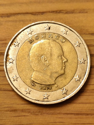 2 Euro Coin Monaco 2019 used