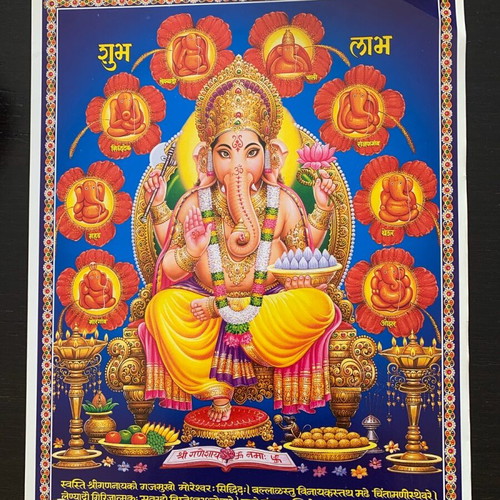 India Hindu gods posters set of 3, new