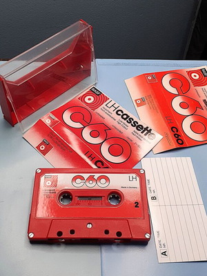 BASF C-60 LH κόκκινη κασέτα μεταχειρισμένη, vintage ήχος 1976