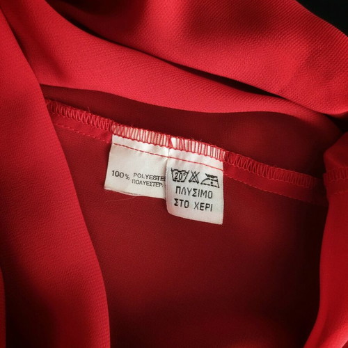 Vintage red chiffon kimono cardigan like new, size M